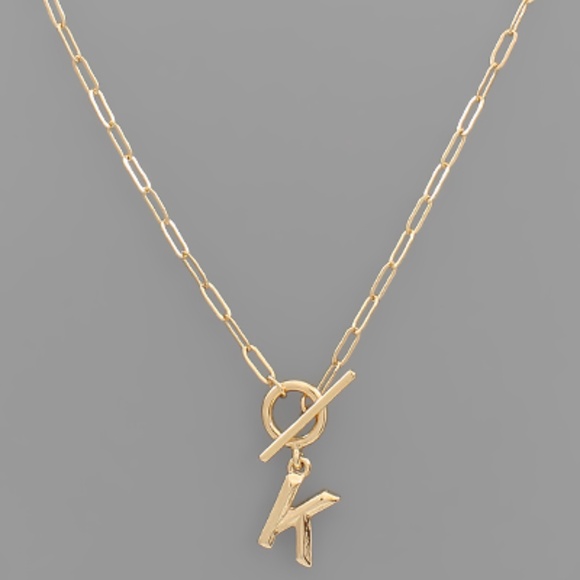Inital Toggle Necklace - Picture 9 of 16
